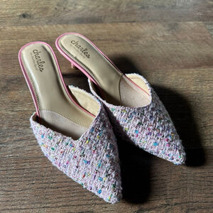 Women's Charles by Charles David Pink Multi-color Tweed Mules Size 9
